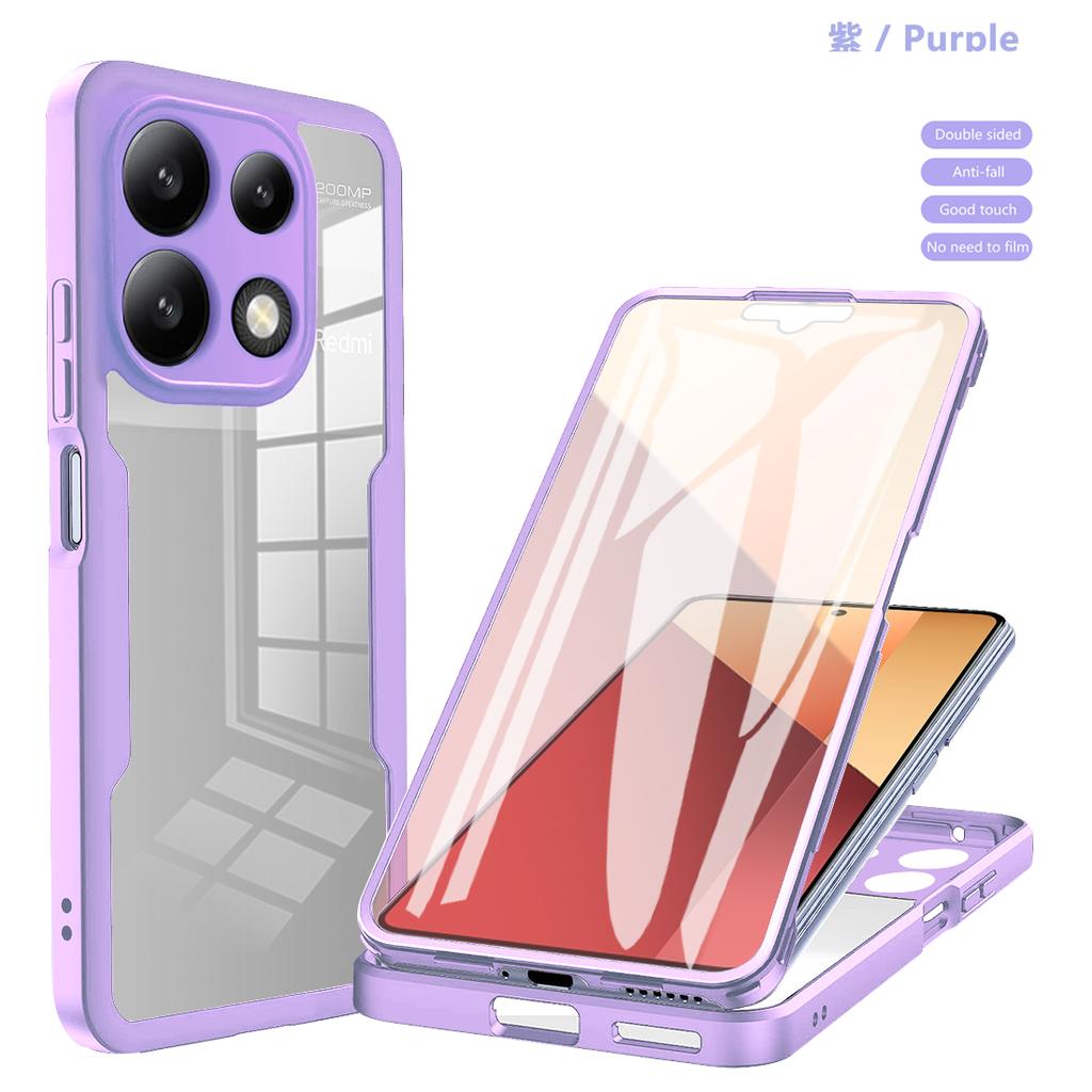 Для Xiaomi Poco M6 Pro 4G Чехол Poco X6 Покрытие POCOX6 Чехол для защиты всего тела Защитный 360 Двусторонний Чехол Funda Coque Capa