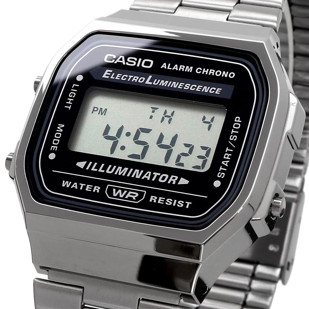 Casio Винтажная серия цифровых наручных часов A168WGG-1A, Металлический серый, для мужчин, женщин и детей, Импортные