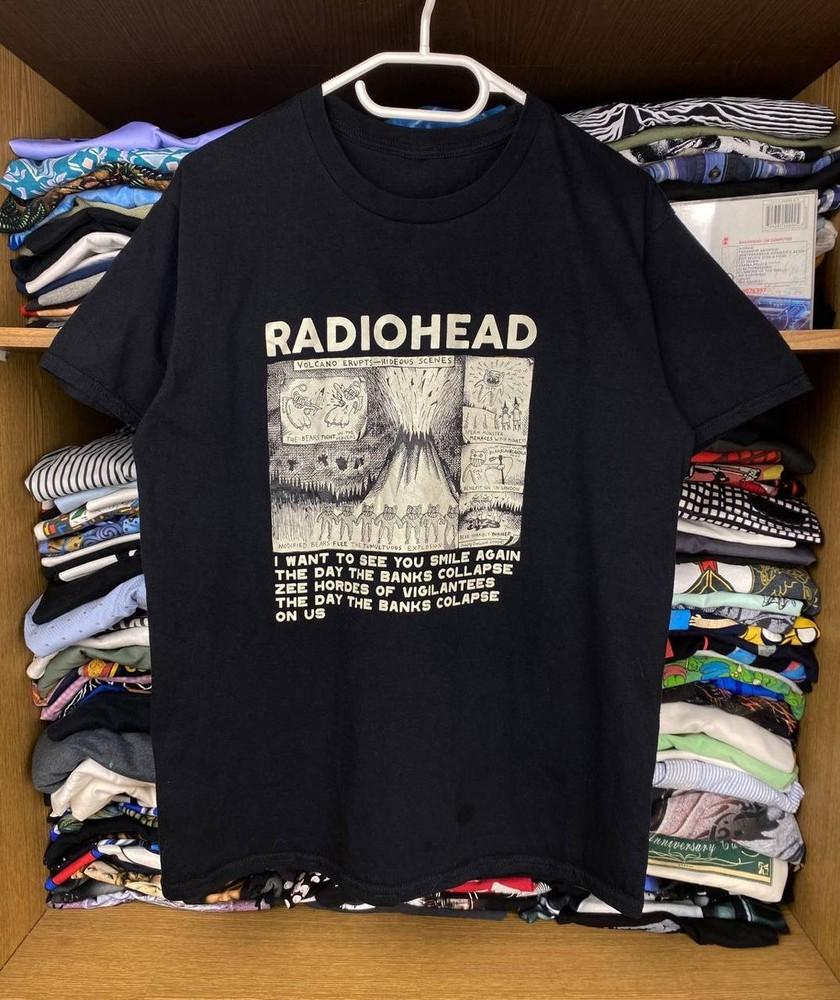 Radiohead 034Удивительные Звуки Оргии034 Графическая Черная Унисекс Футболка Перепечатка KH7116 Унисекс Футболка