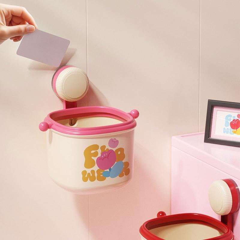 Портативное настольное мусорное ведро с присоской, настенное мусорное ведро, корзина для полотенец для умывания лица для стола, ванной комнаты и кухни