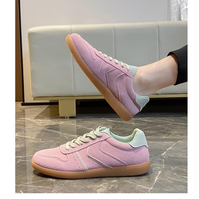 Осенние новые туфли на плоской подошве, женская мода, круглая замшевая передняя часть, шнуровка, мягкая подошва, удобная спортивная обувь