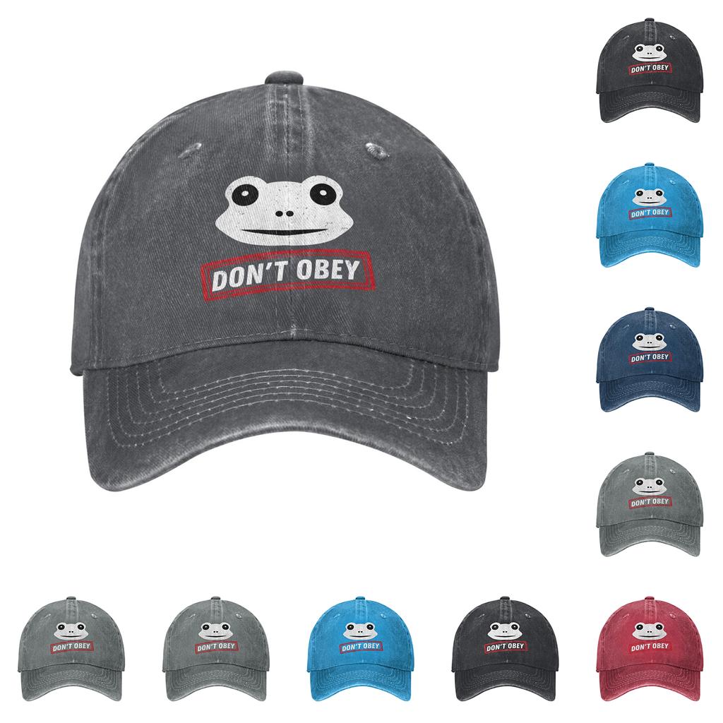 Men's And Women's Washed Cotton Baseball Caps With Printed Distressed Soft Top Denim Hats Vintage Hats