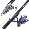 SOUGAYILANG Fishing Rod Reel Set Carbon Fiber Rod with Spinning Reel for Freshwater Saltwater Fishing