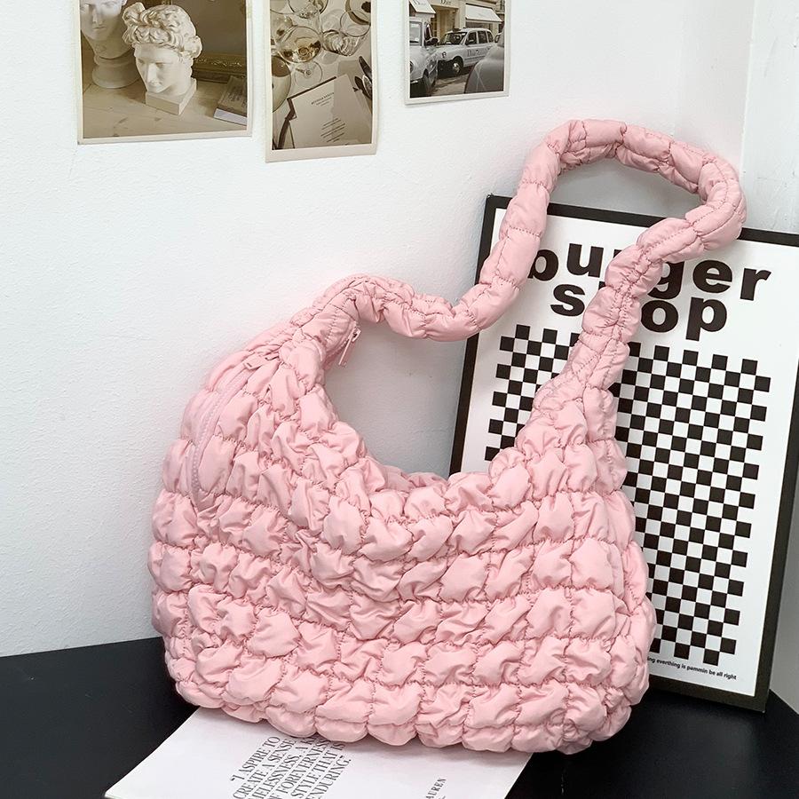 Сумка-тоут Clouds Pleated Crossbody женская, большая вместимость, легкая, сумка Diamond Dumpling, сумка Feather, стеганая сумка через плечо