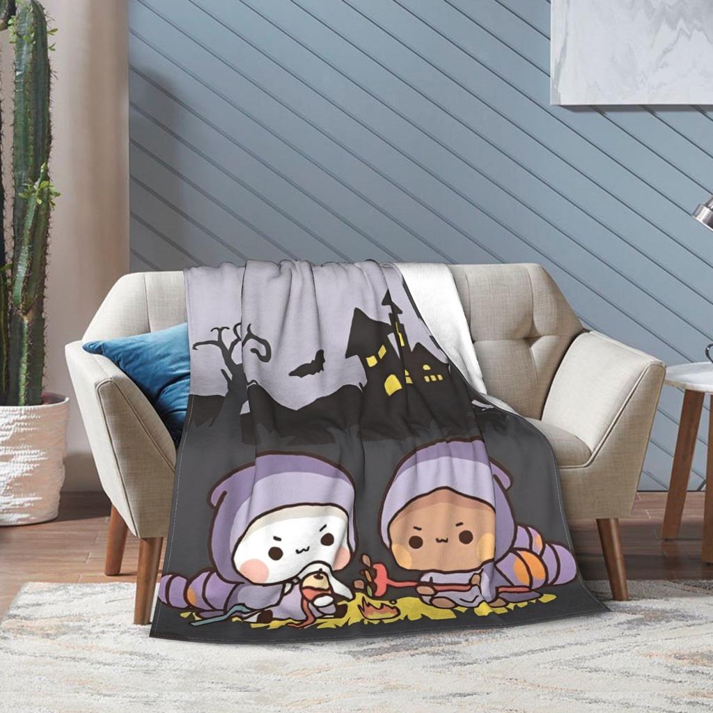 Плед Bubu Dudu для дивана Мягкий уютный плюшевый плед Кавайные медведи для пары 50x60 дюймов Многоразмерный покрывало для всех сезонов