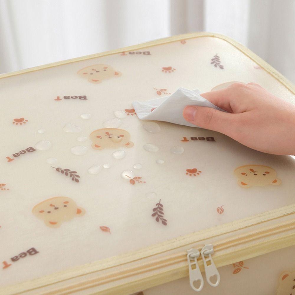 Foldable Clothes Storage Box Waterproof Closet Storage Organizer Bedroom