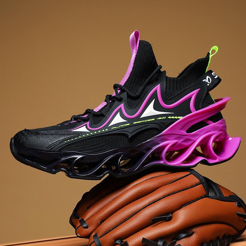 Large size men's shoes spring breathable fly-woven versatile casual transport shoes youth blade cushioning running shoes