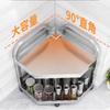 Stainless Steel 3-Tier Kitchen Corner Storage Rack with Utensil Holders