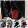 Canvas Crossbody Mobile Phone Bag Solid Color Water Cup Bag Shoulder Water Bottle Bag  Mobile Phone