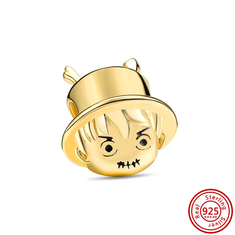 Новый 925 Серебряный Золотой Замок Ключ Пчела Солнечный Замок Красное Пламя Тонкие Бусины Подходит Оригинальный 925 Браслет Подвески DIY Изготовление Ювелирных Изделий