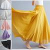 Fashion Solid Cotton Linen Women Skirts Maxi Elegant Harajuku Saia Casual Loose Long Skirt Ladies Clothes