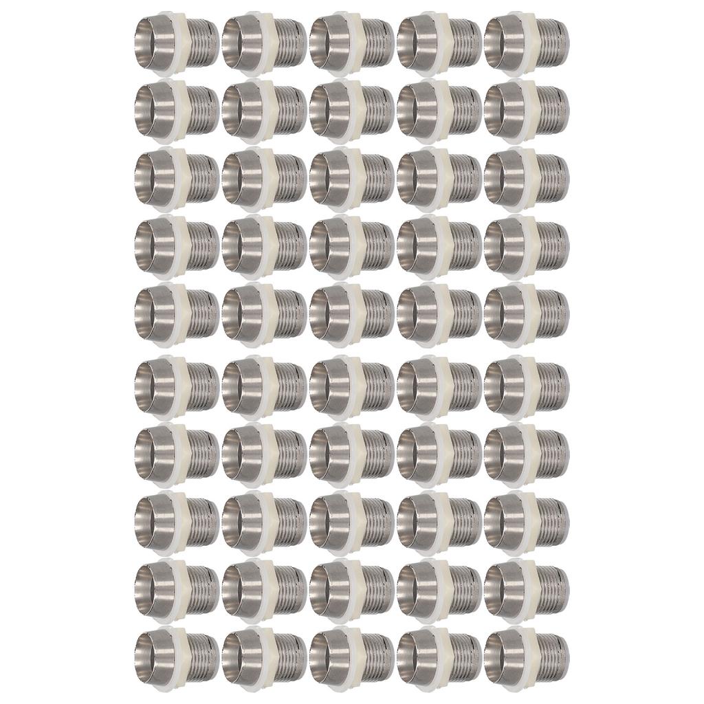 50 комплектов светодиодных держателей 10 мм, круглых, пластиковых, хромированных, для светодиодных ламп