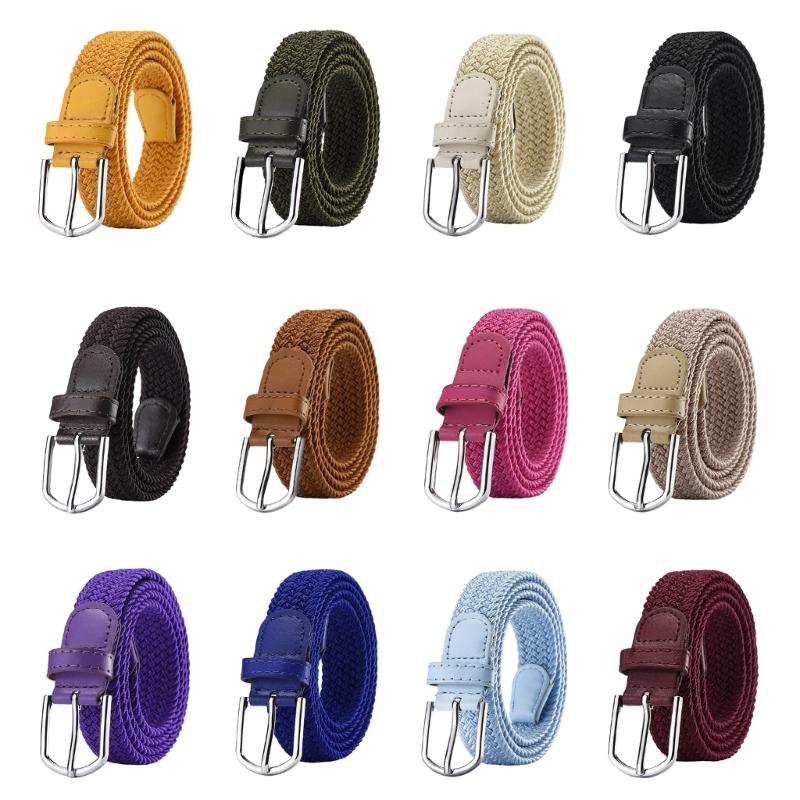 Эластичный плетеный нейлоновый ремень, регулируемый размер талии, удобный в носке, пояс-корсет, унисекс дизайн, поясной ремень, аксессуар для одежды