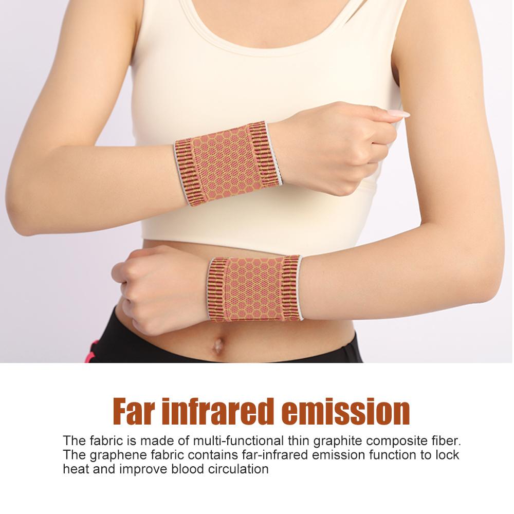 1 пара графеновых компрессионных ремней на запястье и повязка на запястье, спортивная поддержка запястья