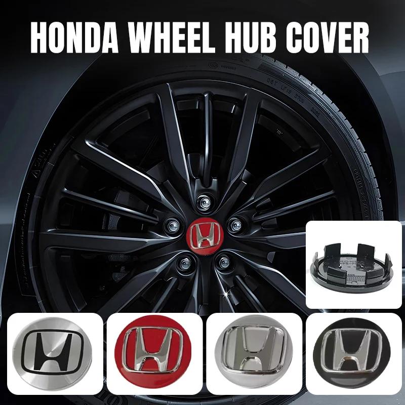 4pcs 58mm Car Wheel Center Hub Center Cap Rim Hub Dustproof Cover Emblemem For Honda Civic CRV Accord Fit Odysse Auto Accessorie