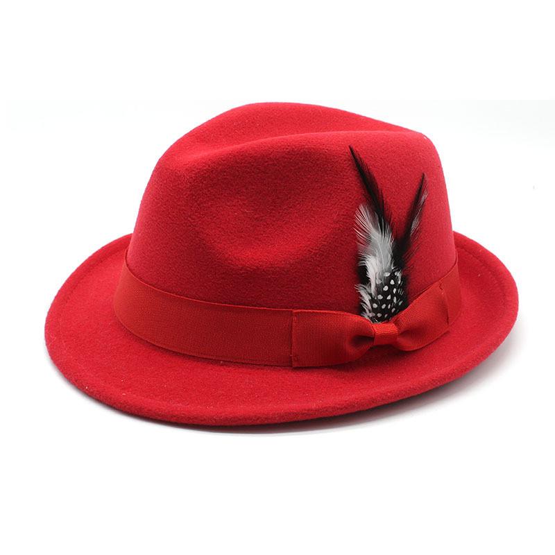 Mens Feather Felt Hat With Wide Brim For Summer Sun Protection And Stylish Casual Wear