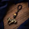 Wealth Chinese Zodiac Key Ring Copper Weaving Key Chains Horse Lucky Bag Pendant  Women Men