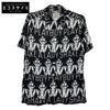 X Tsuyoshi Noguchi Black Rayon ANGELA BABY Aloha Shirt Tops S blackUsed