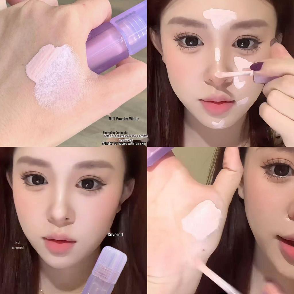 PINKYFOCUS Нежный полупрозрачный консилер: Осветляет носогубные складки, Маскирует поры, Тающая на коже формула