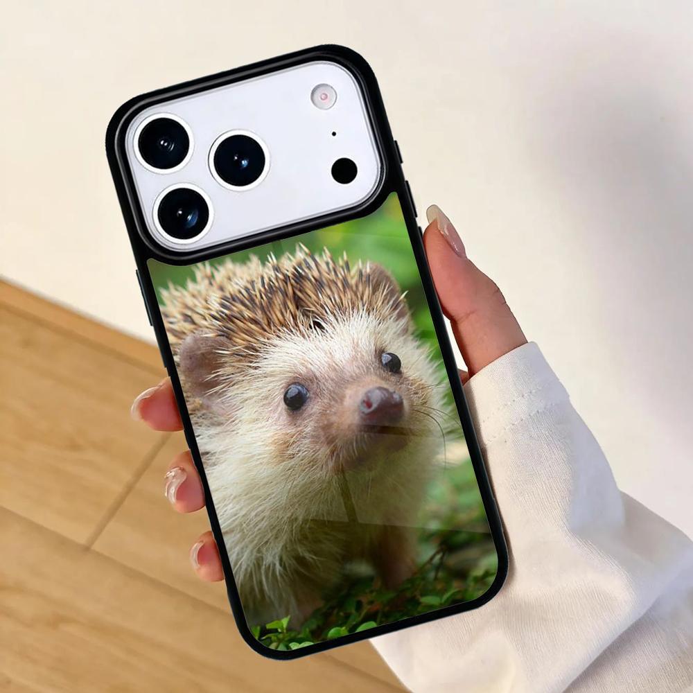 Animal Hedgehog cute Mobile Phone Case for IPhone 17 AIR 16pro Max 15 14 13 12 11 Bumper Cover