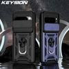 KEYSION Противоударный защитный чехол для Google Pixel 9 Pro XL Slide, защитное кольцо для объектива камеры, подставка для телефона, чехол для Google Pixel 8A