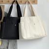 Yogodlns Minimalist Female Student Large Capacity Commuting Tote Bag Canvas Shoulder Bag For Women Portable Handbags