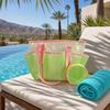 Breathable Mesh Swimming Bag Large Capacity Beach Single Shoulder Shower Tote Bag Handbag