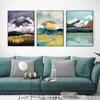 Nordic Style Sunrise Sunset Wall Art Pictures Deer Canvas Painting Mountain Landscape Poster and Print for Interior Home Decor