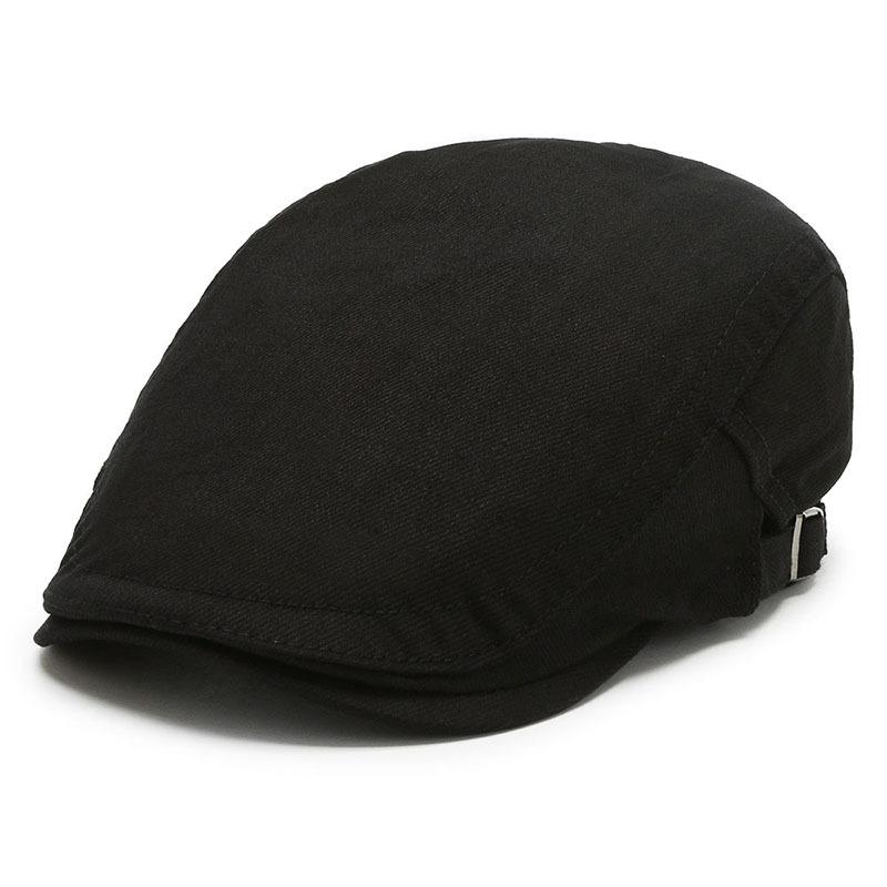 Men's Hat Autumn Winter Outdoor Casual Personal Peaked Cap Women's Retro British Solid Color Light Board Beret