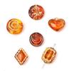 Акриловые бусины Ретро Янтарь Золотая живопись Подвески для DIY Ожерелье Браслет Серьги Изготовление ювелирных изделий