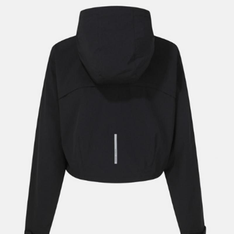 DeScent Женская укороченная куртка для бега B1 Sq222rwb47 Blk0