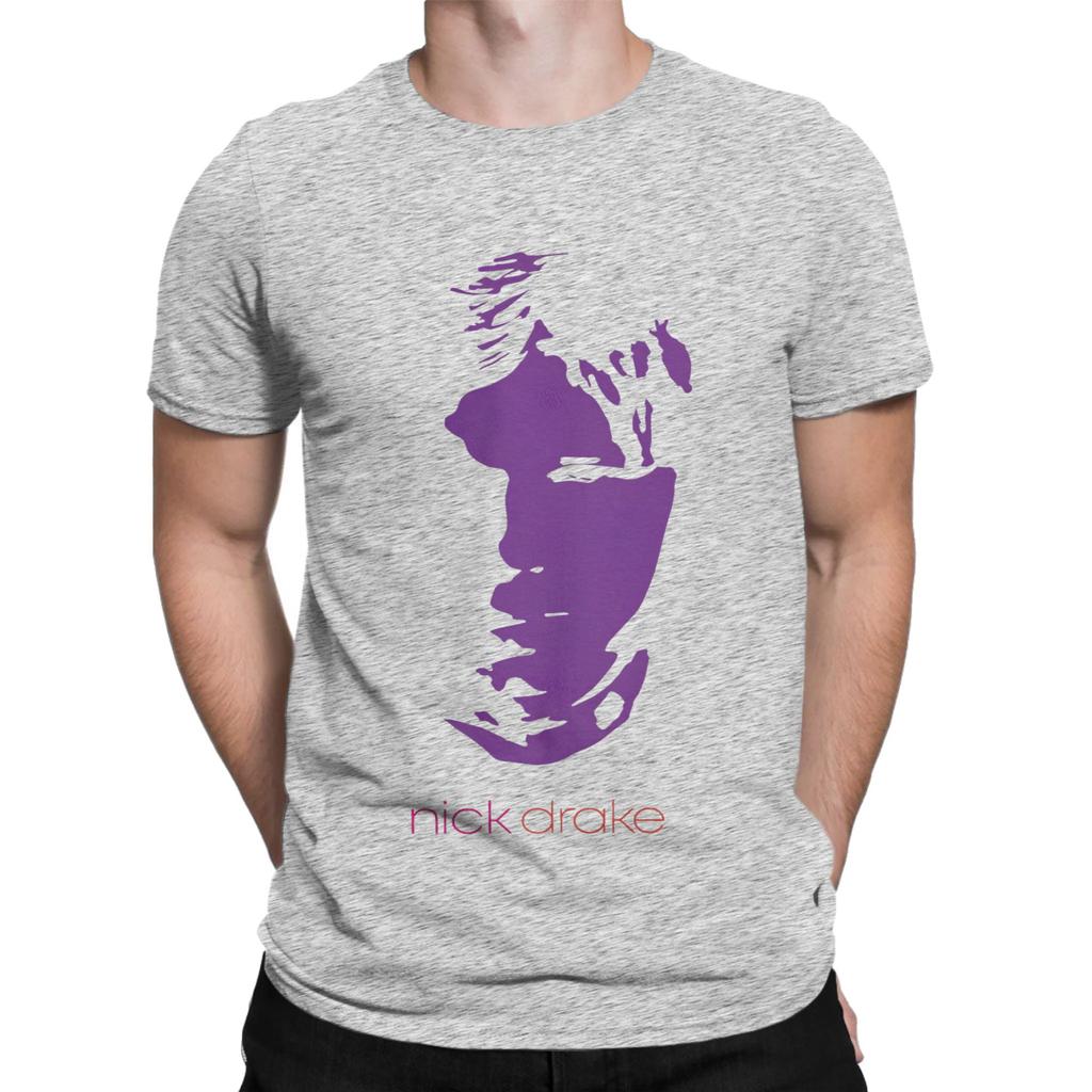 Nick Drake T Shirts Unisexs Cotton Humorous Tshirts Crewneck Tees Short Sleeve Clothes Birthday Present