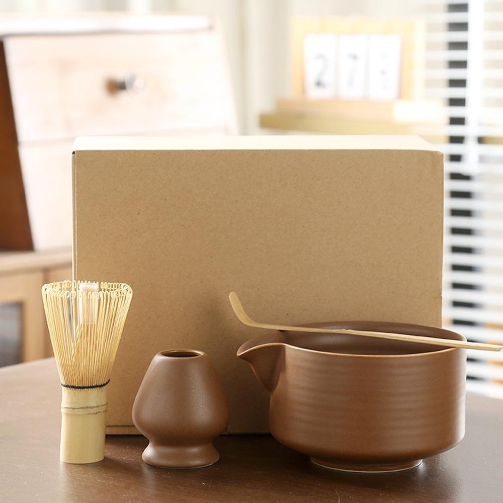 4PCS Reusable Japanese Matcha Tea Set Food Grade Japanese Chasen New Matcha Whisk Set  Stirring