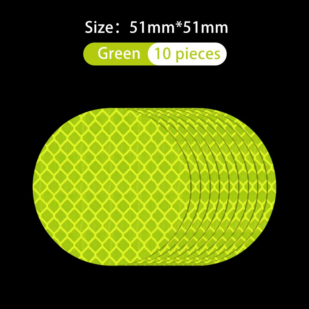 Цветные наклейки-отражатели для автомобиля. 10 штук