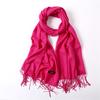 2024 Autumn And Winter Imitation Cashmere Scarf Solid Color Fashionable Versatile Warm Shawl Tassel Scarf