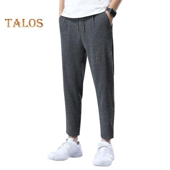 Мужские брюки Ninth с эластичной талией на шнурке, прямые, свободные, однотонные, с карманами, повседневные, повседневные, спортивные брюки больших размеров, длинные спортивные штаны