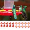 10pcs/set Flower Shape Hummingbird Feeder Replacement Bird Feeding Parts  Garden Supplies