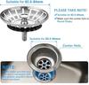 Stainless Steel Sink Filter Bathtub Drain Hair Catcher Kitchen/Bathroom Plug