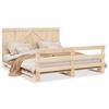Solid Wood Bed with Headboard 200 x 200 cm Pine