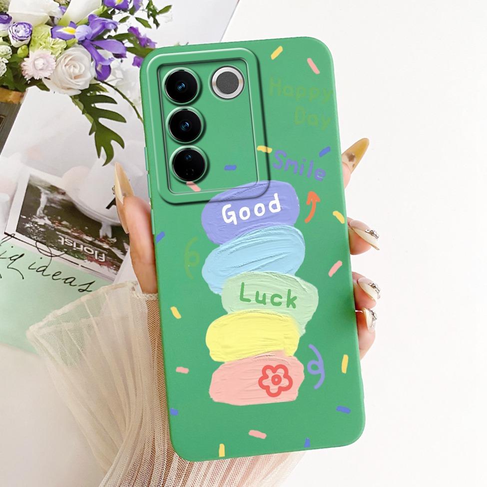 Чехол для Vivo V27 V2231 V2246 Чехол для Vivo V27 Pro V2230 Крышка Роскошный Модный Крутой Кавайный Милый Расписной Силиконовый Чехол