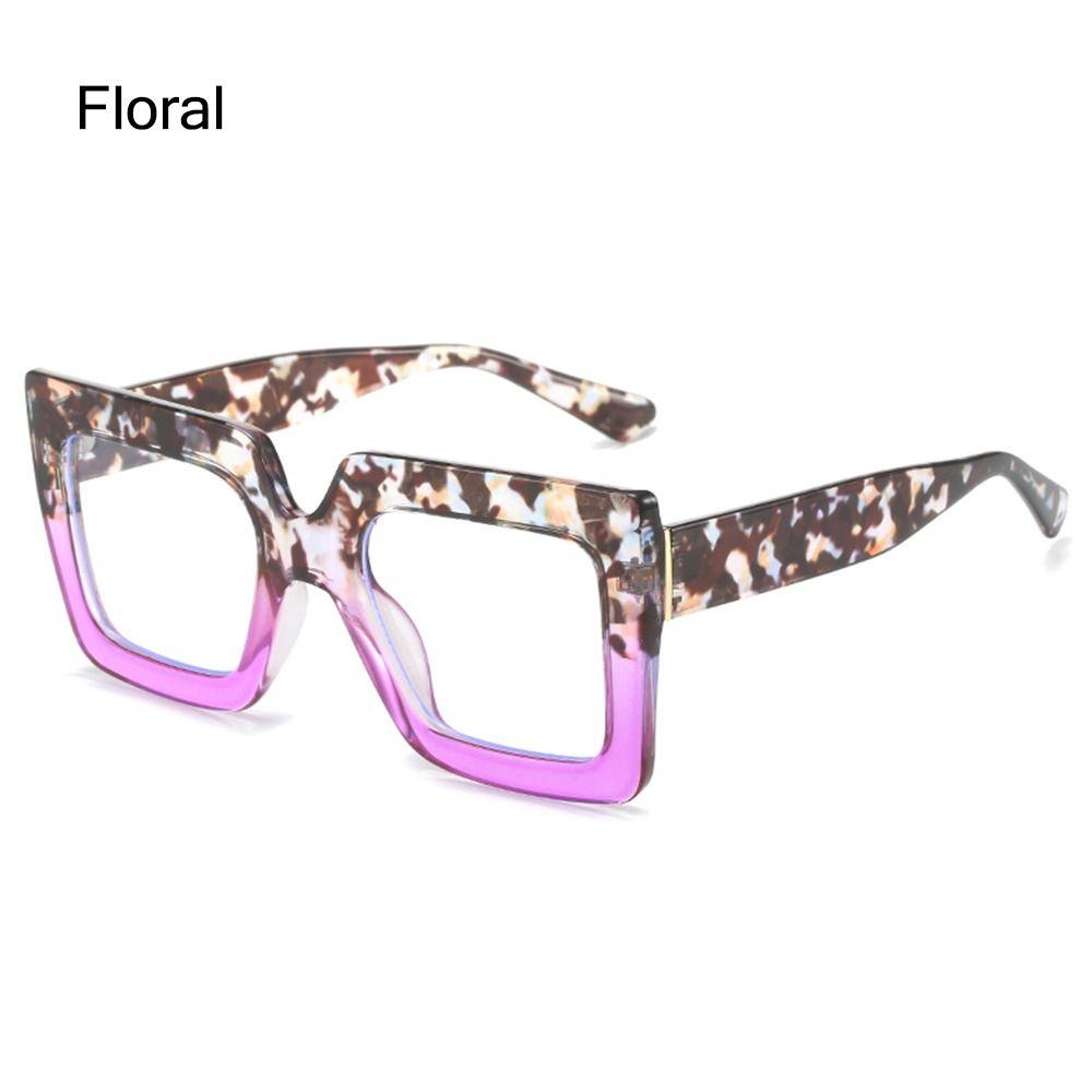 Oversized Anti-Blue Light Glasses Square Female Eyeglasses Vintage Computer Eyewear  for Women