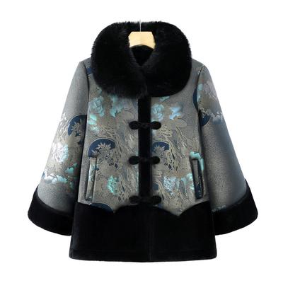 Зимняя одежда для мамы Зимнее пальто с толстым плюшевым подкладом Одежда для бабушки среднего и пожилого возраста Верхняя одежда Одежда для бабушки Очень толстая одежда