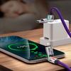 4 в 1 USB на Type-C Зарядный кабель с несколькими разъемами Зарядное устройство Вращающийся изгиб 1,2 м для мобильного телефона 240 Вт Быстрая передача данных