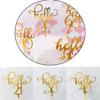 Wedding Supplies Anniversary Party Cake Topper Gold Acrylic Hello 21/30/40/50/60 Letter Number