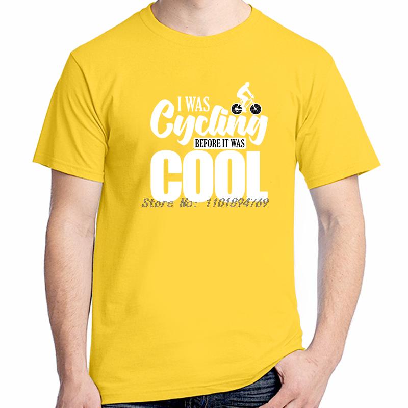I Was Cycling Before It Was Cool Fashion Shirts Graphic Tee Tops Tshirt New Arrival Goods Short Sleeve Tshirt Cotton Tshirt