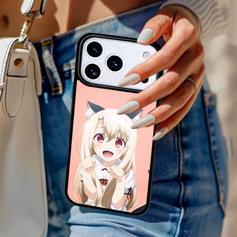 Мягкий чехол для телефона с аниме-девушкой-кошкой Для iPhone 17 Air 14 15 13 12 Max Чехол Для Apple 14 15 16 16e 11 Pro Max Plus Coque