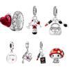Медь Милый Пингвин Кошка Щенок Животное Серия Шармы Бусины Подходят Оригинальным Браслетам Браслетам Ювелирный Подарок для Женщин