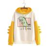 Cute Dinosaur Hoodies Women Sweatshirt Pullovers Tops Harajuku Hooded Girls Female Teens Hooded Clothes 2023