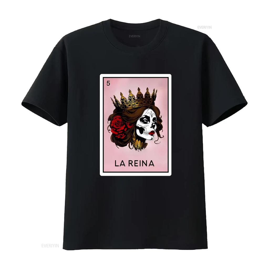 Футболка La Reina Loteria ко Дню Матери для мексиканской мамы латиноамериканской королевы вечеринки винтажная стираная дизайнерская одежда мода дышащая