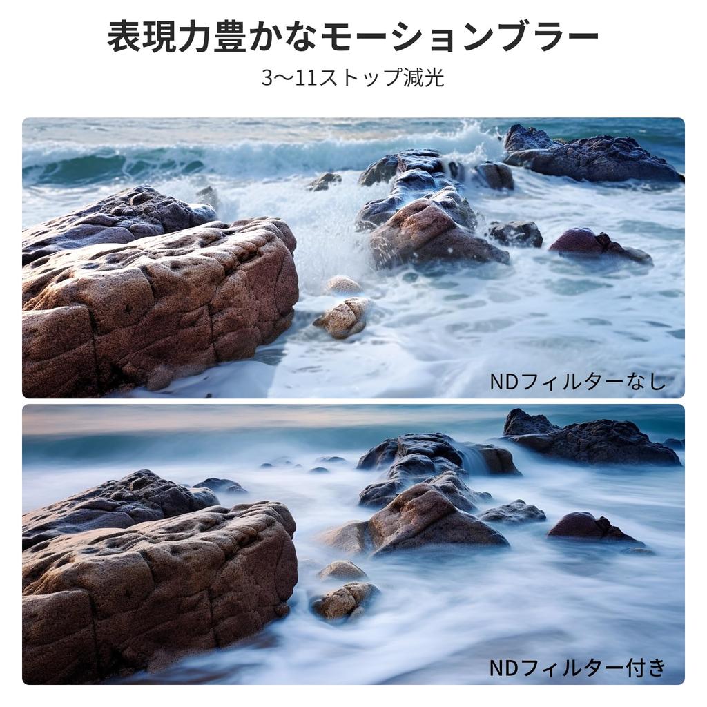 NEEWER 52mm Variable ND True Color Hard Stops Neutral Density Filter for Optical Frame Filter, & Stops, 3-11 Adjustable, ND8-2000 Filter,